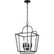 Corona 4 Light 15 inch Matte Black Pendant Ceiling Light
